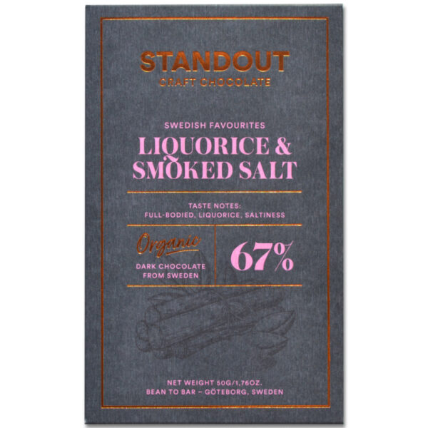 Liquorice & Beech Smoked Sea Salt (67% dark) BIO